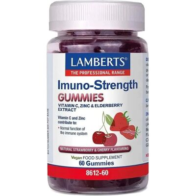 Lamberts Imuno-Stärke Gummis - Holunderbeere, Erdbeere & Kirsche Lamberts Imuno-Stärke Gummis - Holunderbeere, Erdbeere & Kirsche