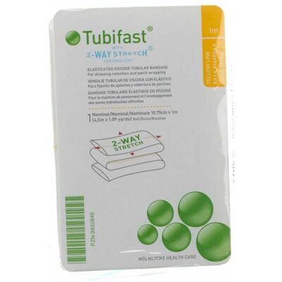 Molnlycke Health Care Tubifast Geel 10,75 cm x 1 m Verband Molnlycke Health Care Tubifast Geel 10,75 cm x 1 m Verband