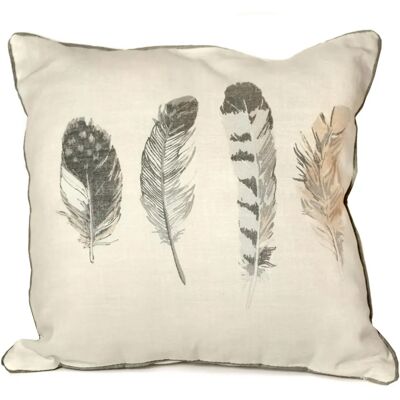 Fusion Idaho Feather Motif Filled Cushion - Cushions Fusion Idaho Feather Motif Filled Cushion - Cushions