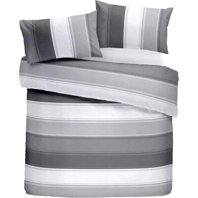 Fusion Betley Graues Doppelbett-Streifenbettwäsche-Set Fusion Betley Graues Doppelbett-Streifenbettwäsche-Set