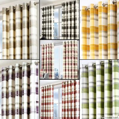 Fusion Balmoral Check Moutarde 229cm Largeur - Rideaux Fusion Balmoral Check Moutarde 229cm Largeur - Rideaux
