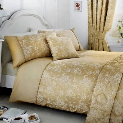 Dreams & Drapes Jasmine Floral Jacquard Duvet Cover Set - Duvet Cover Set Dreams & Drapes Jasmine Floral Jacquard Duvet Cover Set - Duvet Cover Set