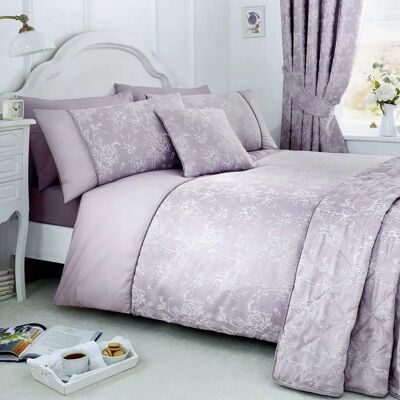 Dreams & Drapes Jasmine Floral Jacquard Duvet Cover Set - Duvet Cover Set Dreams & Drapes Jasmine Floral Jacquard Duvet Cover Set - Duvet Cover Set