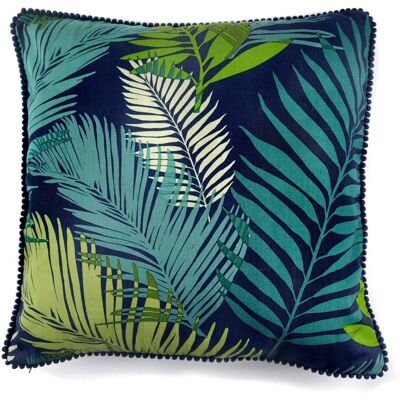 Fusion Tropical Palm Leaf Cushion - 43cm x 43cm - Unisex Fusion Tropical Palm Leaf Cushion - 43cm x 43cm - Unisex