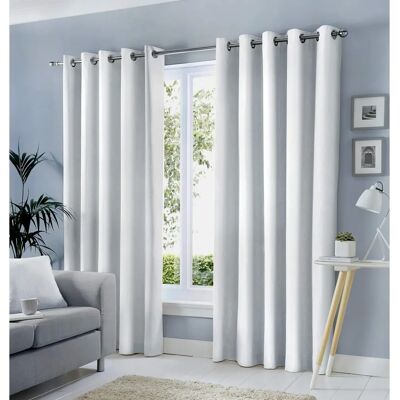 Tende Fusion Sorbonne in cotone bianco con filtro luce - Tende Tende Fusion Sorbonne in cotone bianco con filtro luce - Tende