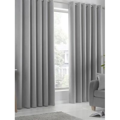 Fusion Strata Dreifach Gewebte Silber Vorhänge - Vorhang Fusion Strata Dreifach Gewebte Silber Vorhänge - Vorhang