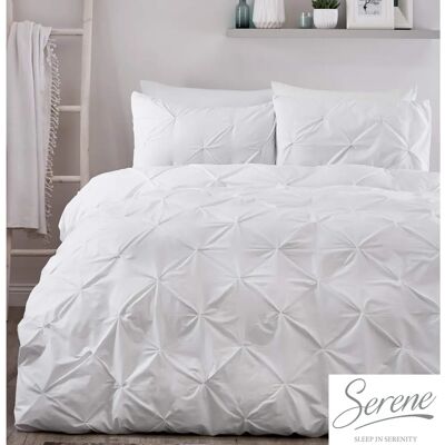 Serene Lara Blanc Ensemble de Couette Plissé - Ensemble de Couette Serene Lara Blanc Ensemble de Couette Plissé - Ensemble de Couette