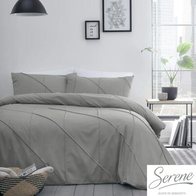 Serene Dart Set di Biancheria da Letto Doppio Grigio - Set di Lenzuola Serene Dart Set di Biancheria da Letto Doppio Grigio - Set di Lenzuola