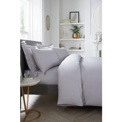 Serene - Plain Dye Polycotton 32cm Deep - Argent - Double - Fitted Sheet Serene - Plain Dye Polycotton 32cm Deep - Argent - Double - Fitted Sheet