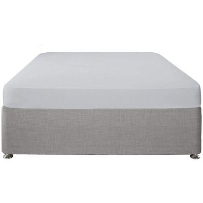 Serene - Plain Dye Polycotton 32cm Deep - Argent - Double - Fitted Sheet Serene - Plain Dye Polycotton 32cm Deep - Argent - Double - Fitted Sheet