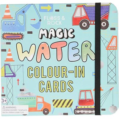 Floss & Rock Magic Water Colour-In Cards Construction - Kids Water Painting Cards Floss & Rock Magic Water Colour-In Cards Construction - Kids Water Painting Cards