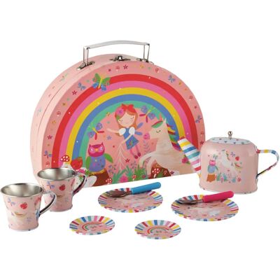 FLOSS & ROCK Regenbogenfee Metall-Teeset - Halbrundes Folien-Etui FLOSS & ROCK Regenbogenfee Metall-Teeset - Halbrundes Folien-Etui