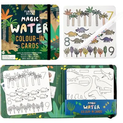 Floss & Rock Dinosaur Water Coloring Cards - Educational Kid's Set Floss & Rock Dinosaur Water Coloring Cards - Educational Kid's Set