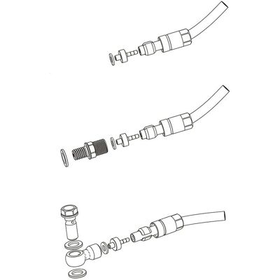 Hope Stainless Steel Braided Brake Hose Kit - Type 2 Hope Stainless Steel Braided Brake Hose Kit - Type 2