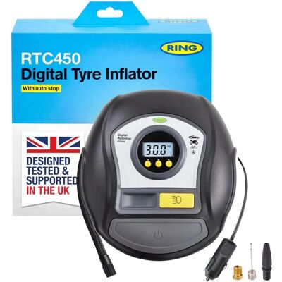 Ring Automotive - Digital Tyre Inflator with Auto Stop Ring Automotive - Digital Tyre Inflator with Auto Stop