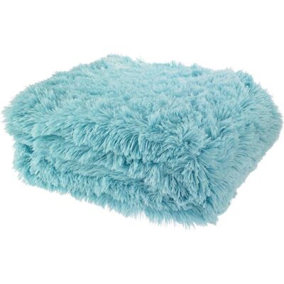 Plaid en fausse fourrure Cuddly Catherine Lansfield Bleu Oeuf - Plaid Plaid en fausse fourrure Cuddly Catherine Lansfield Bleu Oeuf - Plaid