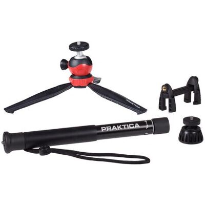 Praktica Camera Tripod - Adjustable 95-1330mm - Travel Friendly Praktica Camera Tripod - Adjustable 95-1330mm - Travel Friendly