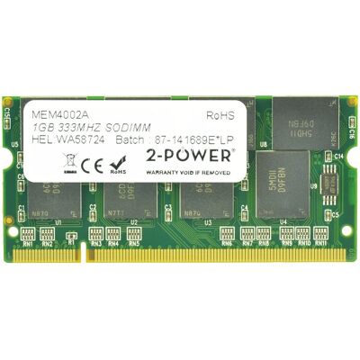 2-Power MEM4002A Module Mémoire 1GB DDR - Module de mémoire - Publicité 2-Power MEM4002A Module Mémoire 1GB DDR - Module de mémoire - Publicité