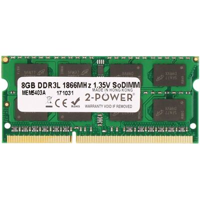 2-Power MEM5403A 8GB DDR3L SODIMM - Module de mémoire - Publicité 2-Power MEM5403A 8GB DDR3L SODIMM - Module de mémoire - Publicité