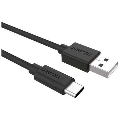Duracell USB-kabel - 1m Zwart USB-C naar USB-A Duracell USB-kabel - 1m Zwart USB-C naar USB-A