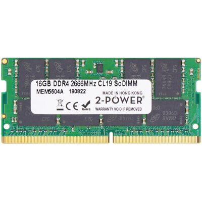2-Power 16GB DDR4 2666MHz CL19 SoDIMM - Arbeitsspeicher 2-Power 16GB DDR4 2666MHz CL19 SoDIMM - Arbeitsspeicher