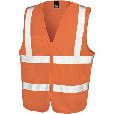 Result Gilet di Sicurezza - Riflettente, Classe 2, Arancione Result Gilet di Sicurezza - Riflettente, Classe 2, Arancione