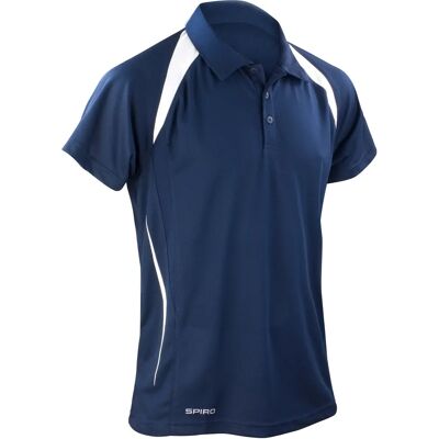 Spiro Marine/White Performance Polo - Sportstøj Spiro Marine/White Performance Polo - Sportstøj