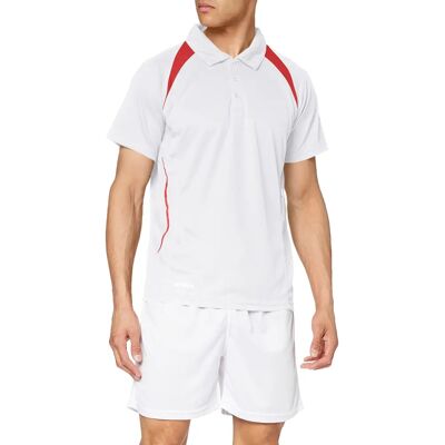 Spiro Hvid/Rød Performance Polo S177M - Poloshirt Spiro Hvid/Rød Performance Polo S177M - Poloshirt