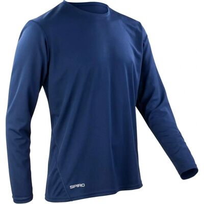 Spiro Navy Quick Dry Langarm T-Shirt S254M - Sportswear Spiro Navy Quick Dry Langarm T-Shirt S254M - Sportswear
