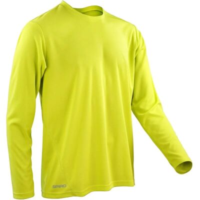 Spiro S254M Limegrøn Hurtigtør T-shirt med lange ærmer Spiro S254M Limegrøn Hurtigtør T-shirt med lange ærmer