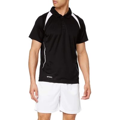 Spiro S177M Sort/ hvid Performance Polo Spiro S177M Sort/ hvid Performance Polo