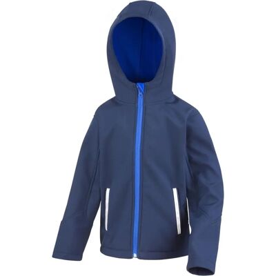 Result Navy/ Royal Børne Softshell Jakke med Hætte - Softshell Jacket Result Navy/ Royal Børne Softshell Jakke med Hætte - Softshell Jacket