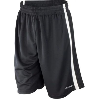Spiro Schwarz/Weiß Basketball-Shorts - Schnell Trocknend S279M Spiro Schwarz/Weiß Basketball-Shorts - Schnell Trocknend S279M