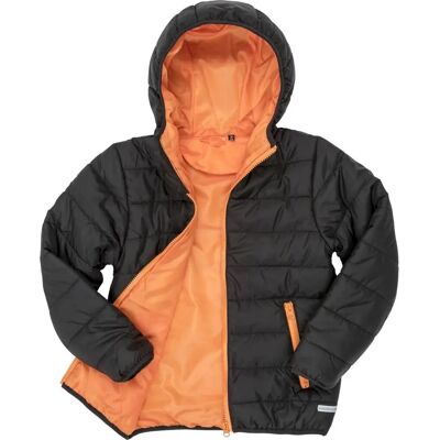Result - Core Junior Soft Padded Jacket R233J - Sort/Orange - S - Jakke Result - Core Junior Soft Padded Jacket R233J - Sort/Orange - S - Jakke