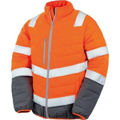 Result R325M Fluorescent Orange/ Grey Safety Jacket - Sicherheitsweste Result R325M Fluorescent Orange/ Grey Safety Jacket - Sicherheitsweste