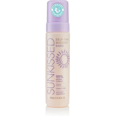 Sunkissed Dunkle Selbstbräunungsschaum - 200ml - Natürlich, Vegan, Tierversuchsfrei Sunkissed Dunkle Selbstbräunungsschaum - 200ml - Natürlich, Vegan, Tierversuchsfrei