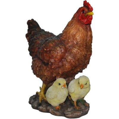 Vivid Arts Poule avec Poulets en Résine 35cm - Décoration Extérieure - Publicité Vivid Arts Poule avec Poulets en Résine 35cm - Décoration Extérieure - Publicité