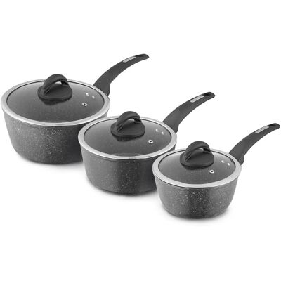 Tower T81212 saucepan Set - Non-stick Cerastone - 18/20/22cm Tower T81212 saucepan Set - Non-stick Cerastone - 18/20/22cm