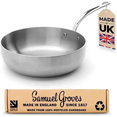 Samuel Groves Samuel Groves STP7452DRH Klassisk 26cm Rustfritt Stål Triply Kokkepanne Samuel Groves Samuel Groves STP7452DRH Klassisk 26cm Rustfritt Stål Triply Kokkepanne