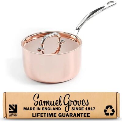 Samuel Groves Kobber Induksjonssauspanne 16cm - Håndlaget UK - Passer til alle kokeplater Samuel Groves Kobber Induksjonssauspanne 16cm - Håndlaget UK - Passer til alle kokeplater
