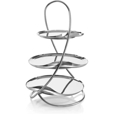 Robert Welch Drift Tre-etasjes Kakefat - Sølv - Elegant Rustfritt Stål Robert Welch Drift Tre-etasjes Kakefat - Sølv - Elegant Rustfritt Stål