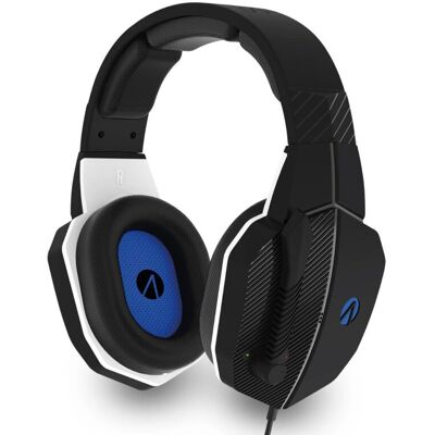 Casque de jeu STEALTH PHANTOM V filaire noir, bleu, blanc - Casque gaming - Publicité Casque de jeu STEALTH PHANTOM V filaire noir, bleu, blanc - Casque gaming - Publicité