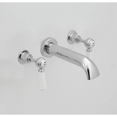 Miscelatore vasca da bagno a parete Elizabeth retrò Hudson Reed - Cromato/nero Miscelatore vasca da bagno a parete Elizabeth retrò Hudson Reed - Cromato/nero