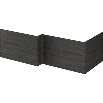 Hudson Reed - Charcoal Woodgrain Shower Bath End Panel - 540x700mm - End Panel Hudson Reed - Charcoal Woodgrain Shower Bath End Panel - 540x700mm - End Panel