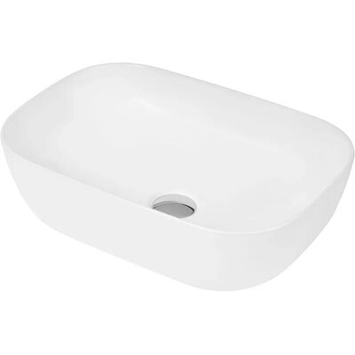 Nuie Square Countertop Vessel Wash Basin - Bathroom Sink - White Ceramic Nuie Square Countertop Vessel Wash Basin - Bathroom Sink - White Ceramic