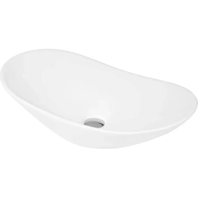 Nuie Model 615mm Oval Shell Bathroom Sink - Ceramic White Nuie Model 615mm Oval Shell Bathroom Sink - Ceramic White