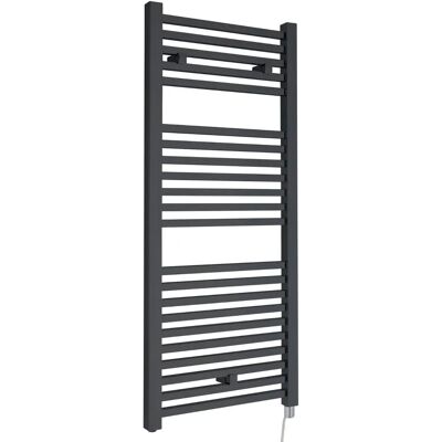 Nuie Electric Heated Ladder Towel Rail - 1100x500mm - Anthracite - Modern Radiator Nuie Electric Heated Ladder Towel Rail - 1100x500mm - Anthracite - Modern Radiator