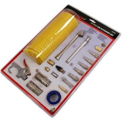 Neilsen 20PC Air Compressor Accessory Kit - Maintenance & Inflation Neilsen 20PC Air Compressor Accessory Kit - Maintenance & Inflation