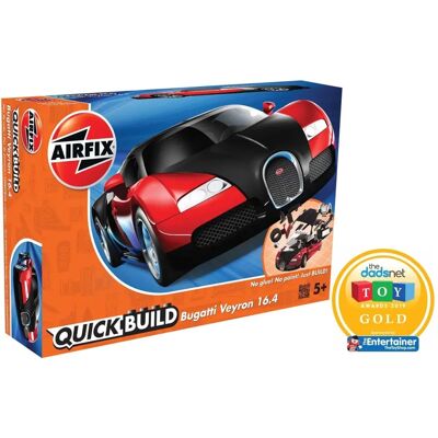 Airfix Bugatti Veyron 1:24 Modelauto Kit - Rood & Zwart Airfix Bugatti Veyron 1:24 Modelauto Kit - Rood & Zwart