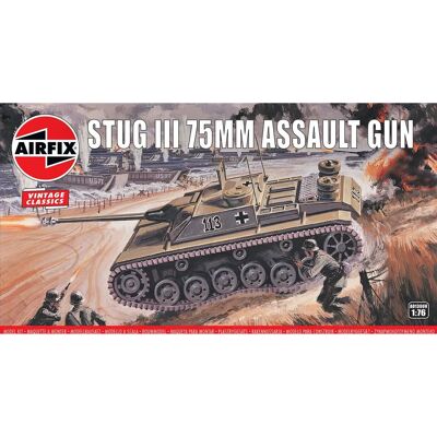 Airfix 1:76 Stug III 75mm Assault Gun Model Kit - Military Airfix 1:76 Stug III 75mm Assault Gun Model Kit - Military